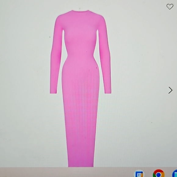 NWT SKIMS Fits Everybody Long Sleeve Crew Neck Dress 3x - Picture 1 of 4